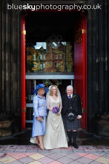 Mandy with Mum and Dad at The Hub, Edinburgh